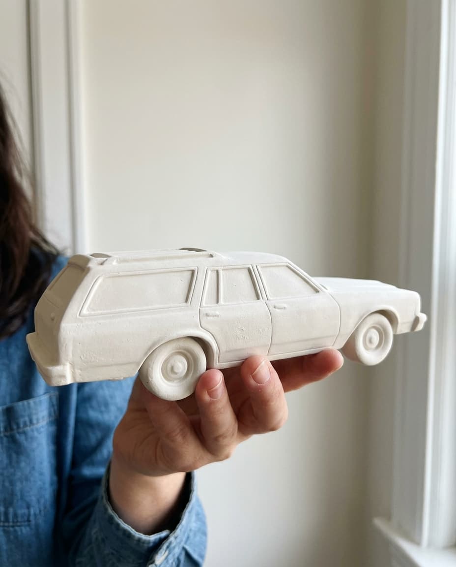 One particular car, sculpted from one photograph.